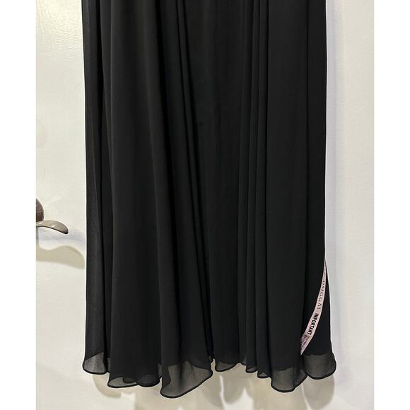 Ieena Mac Duggal Black Faux Wrap Sleeveless Flowy Midi Dress Sz Small NWT #70099 - Picture 15 of 15